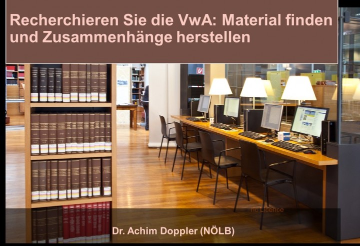 Die NÖ Landesbibliothek unterstützt bei VWAs